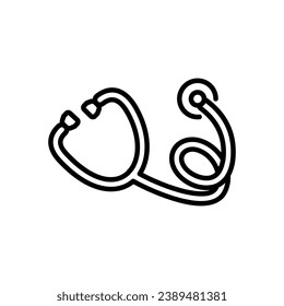 stethoscope icon vector in line style