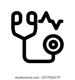 stethoscope icon. vector line icon for your website, mobile, presentation, and logo design.