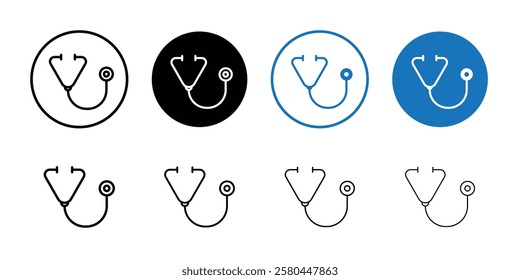 Stethoscope icon Vector logo outline