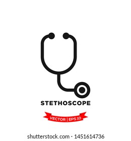 stethoscope icon vector logo template 