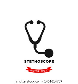 stethoscope icon vector logo template 