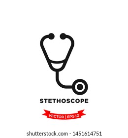 stethoscope icon vector logo template 