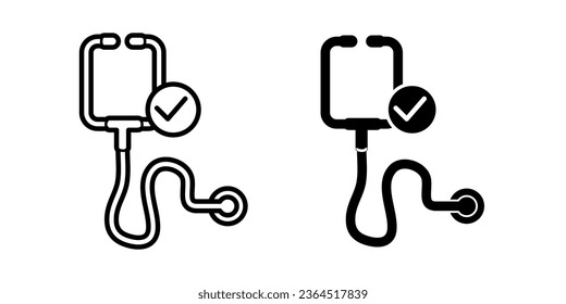 Stethoscope icon vector. stethoscope icon for medical design.