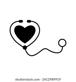 stethoscope icon vector medicine icon