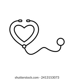 stethoscope icon vector medicine icon