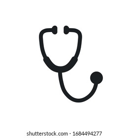Stethoscope icon vector on white background