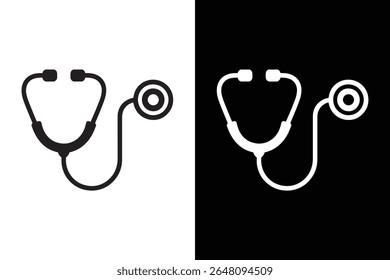 Stethoscope icon vector on White Background ,Vector Art Illustration on white background.