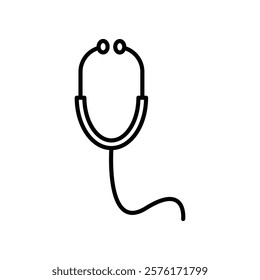 Stethoscope icon vector outline logo sign