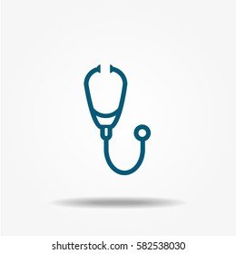 Stethoscope Icon, vector sign.