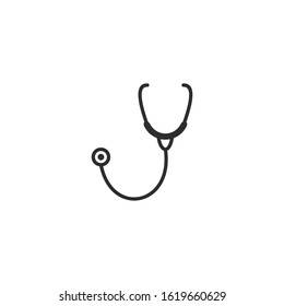 Stethoscope Icon vector sign isolated for graphic and web design. Stethoscope symbol template color editable on white background.