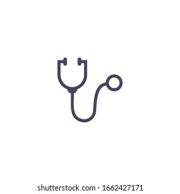 stethoscope icon vector sign isolated for graphic and web design. stethoscope symbol template color editable on white background.