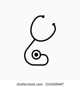 Stethoscope Icon - Vector, Sign and Symbol for Design, Presentation, Website or Apps Elements.