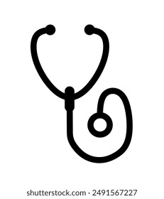 stethoscope icon vector with simple design