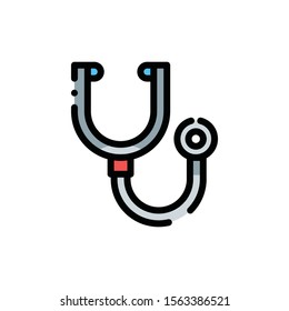 Stethoscope icon vector simple medical or medic