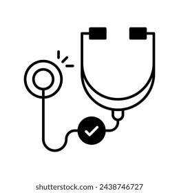 Stethoscope icon vector strock illustration