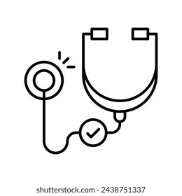 Stethoscope icon vector strock illustration