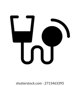 Ilustración de diseño de símbolo de Vector de icono de estetoscopio