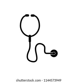 stethoscope icon vector template  editable stroke