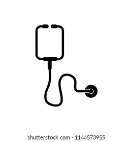 stethoscope icon vector template  editable stroke
