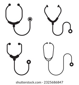 stethoscope icon vector template illustration logo design