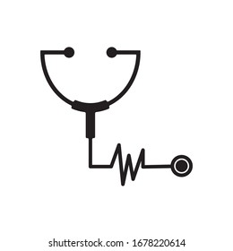Stethoscope icon vector in trendy