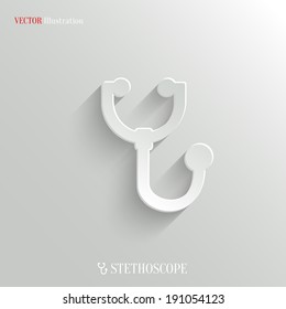 Stethoscope icon - vector web illustration, easy paste to any background