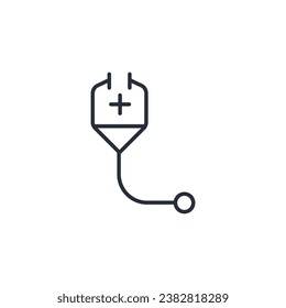 stethoscope icon. vector.Editable stroke.linear style sign for use web design,logo.Symbol illustration.