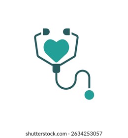 stethoscope icon. vector.Editable stroke.linear style sign for use web design,logo.Symbol illustration.