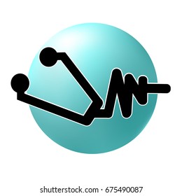 Stethoscope icon vector,medical icon or hospital sign and symbol.