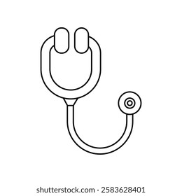stethoscope icon with white background vector stock illustration