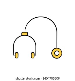 stethoscope icon yellow color theme