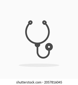 Stethoscope icon. For your design, logo. Vector illustration.