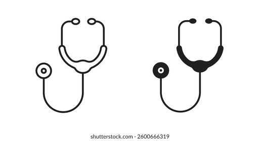 Stethoscope icons graphics set vectors