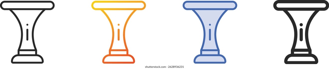 stethoscope icon.Thin Linear, Gradient, Blue Stroke and bold Style Design Isolated On White Background