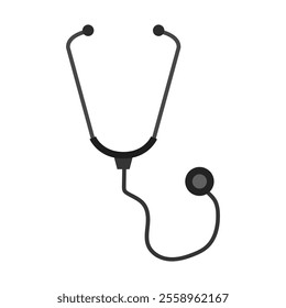 Stethoscope illustrated on white background