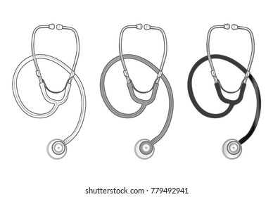 stethoscope illustration vector