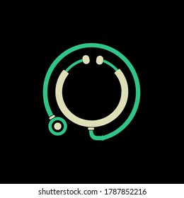 Stethoscope illustration vector design logo healthcare and medical symbols doctors sign