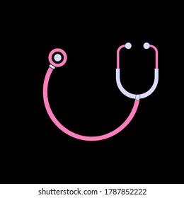 Ilustración de estetioscopio diseño vectorial logo sanidad y símbolos médicos señalización