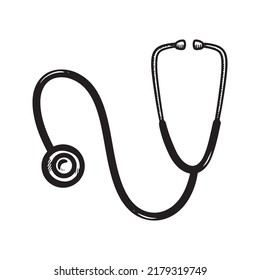stethoscope illustration vector isolated on white background