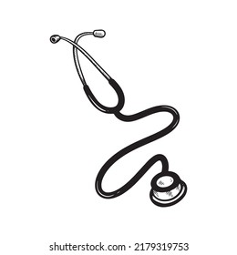 stethoscope illustration vector isolated on white background
