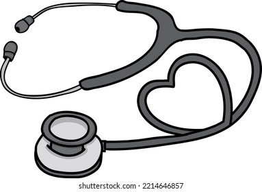 Stethoscope Illustration. Stethoscope Vector. Medical Doctor