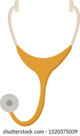 Stethoscope, illustration, vector on white background.