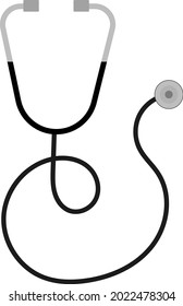 Estetioscopio, ilustración, vector sobre fondo blanco.