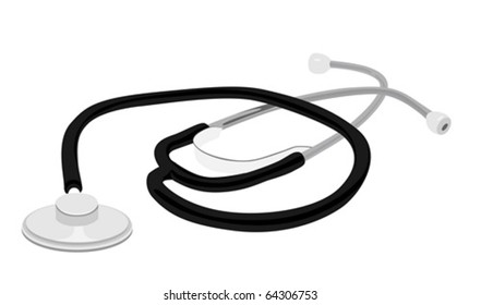 Stethoscope isolated on the white