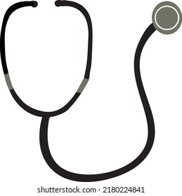 Stethoscope isolated on white background. Vector illustration for medical and health care banners, prints and sheets