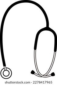 The stethoscope isolated on white background
