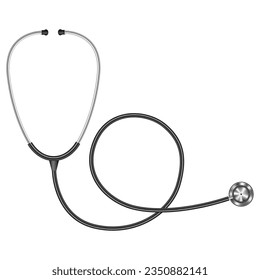 stethoscope isolated on white background, vector illustration