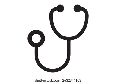 Stethoscope isolated on white background used for medical examination