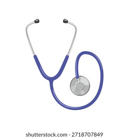 Stethoscope isolated on white background. Vector cartoon flat illustration. Medical tool icon.