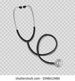 Stethoscope isolated realistic icon. Vector illustration.